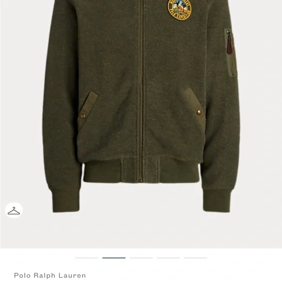 Polo by Ralph Lauren, men's fleece bomber jacket, size XL new with tags.